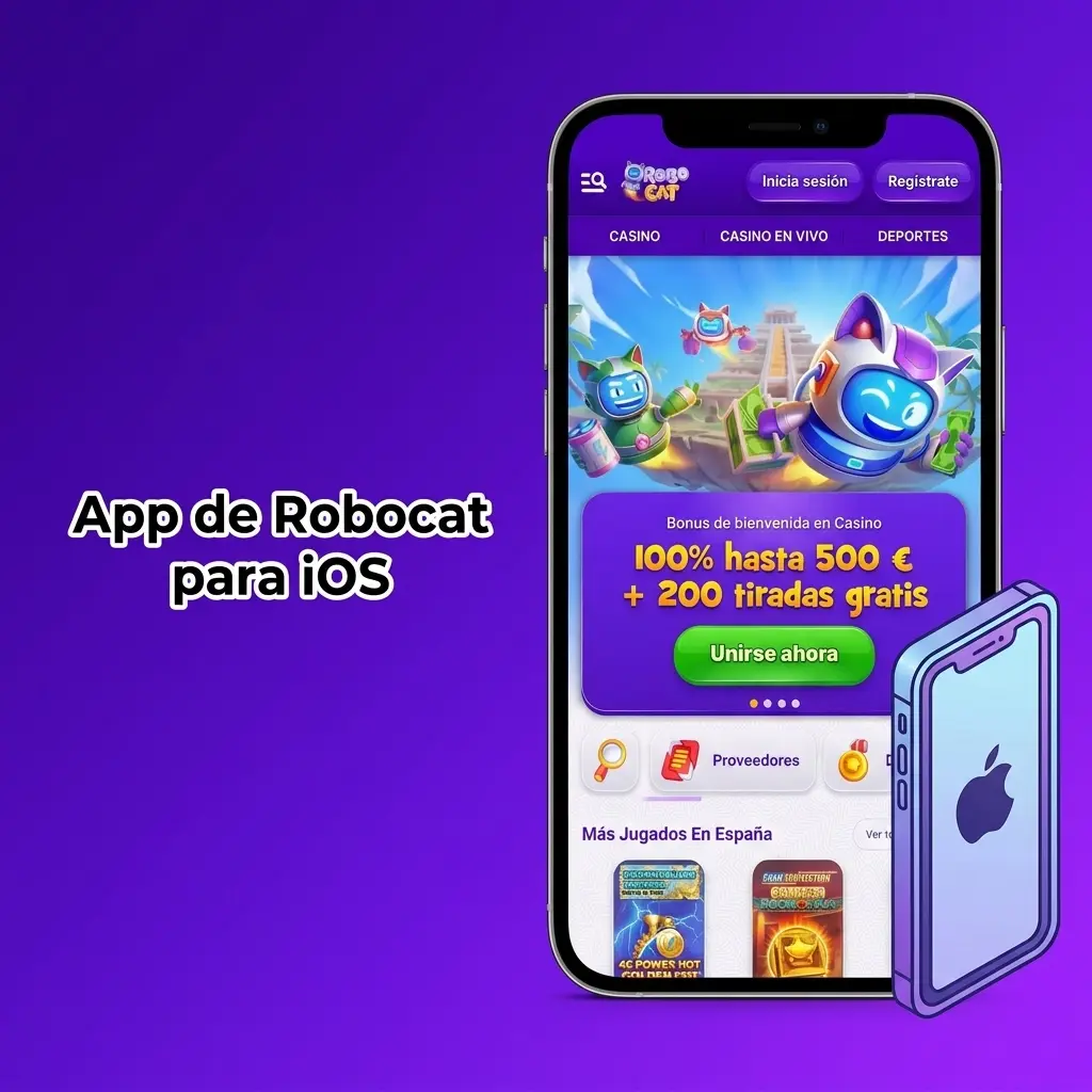 Aplicación de Robocat para iOS compatible con iPhone y iPad, gratuita y sin necesidad de jailbreak