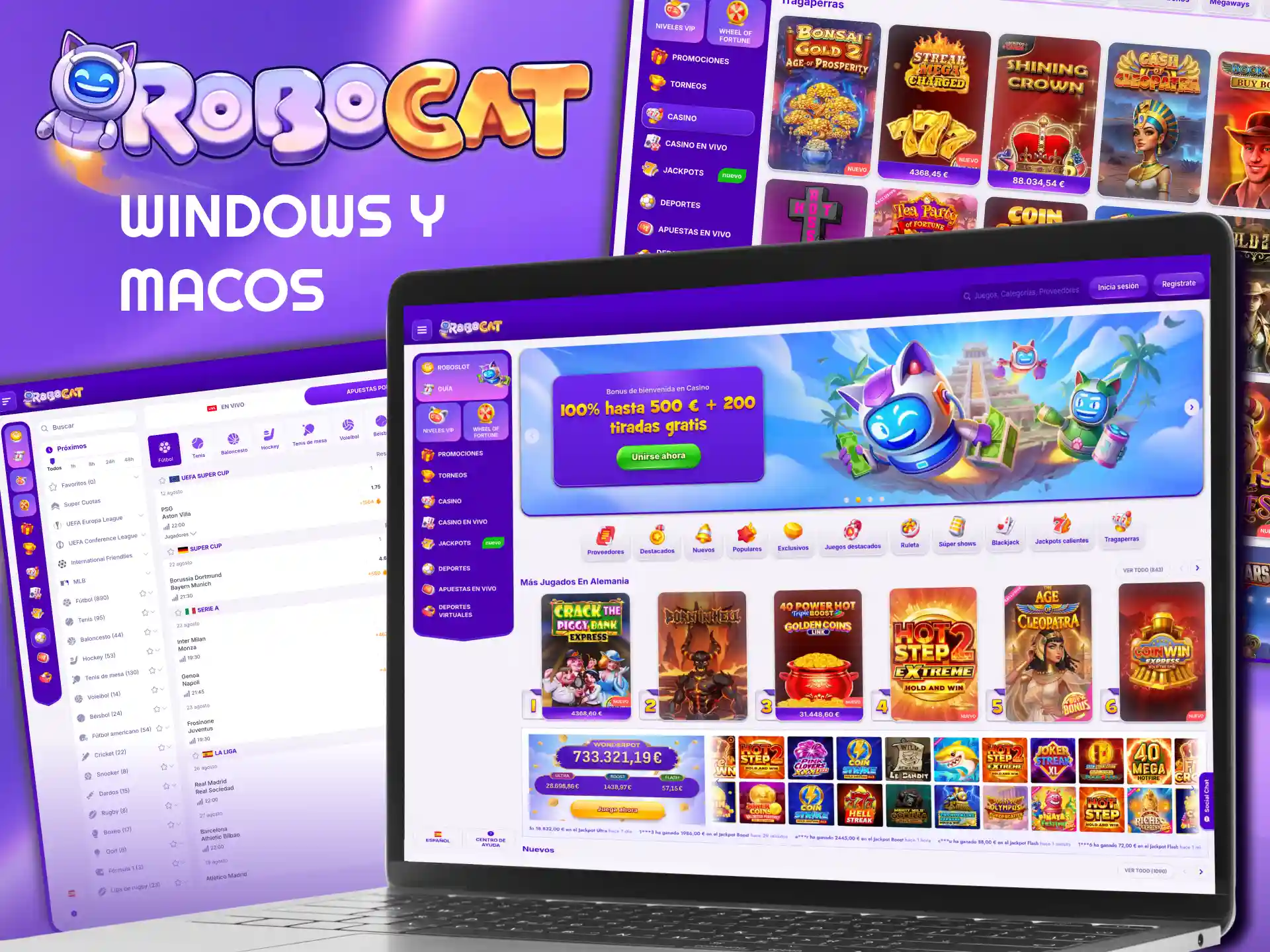 Plataforma Robocat opera en Windows y macOS vía navegador.